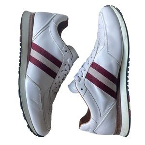 BALLY Men’s Ascar Classic White Leather Low Top Sneakers Size 11US